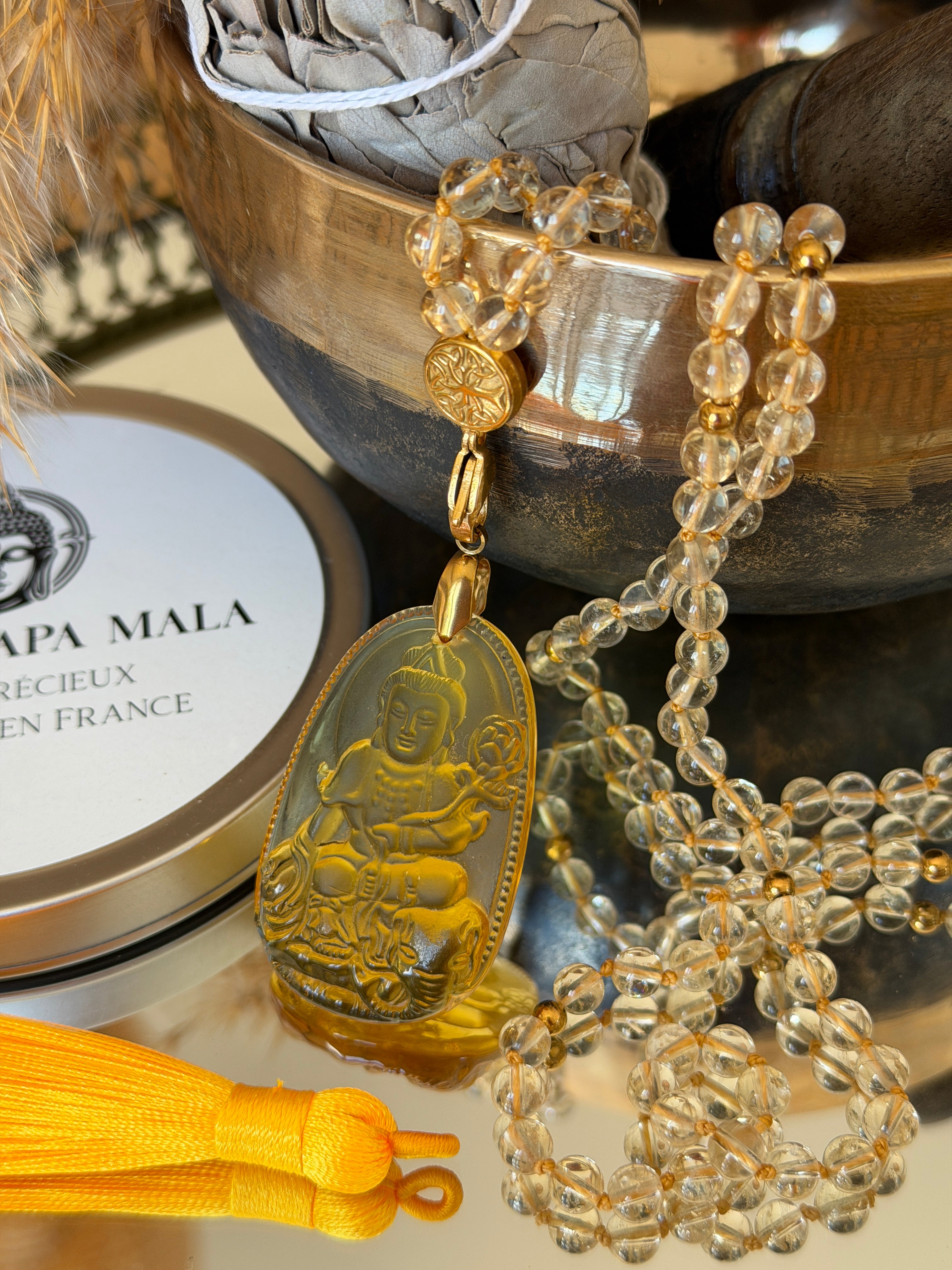 Mala en Citrine - Abondance et Confiance