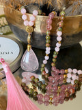 Mala n°118 - Regard Bienveillant - Unakite, Quartz fraise et Quartz rose