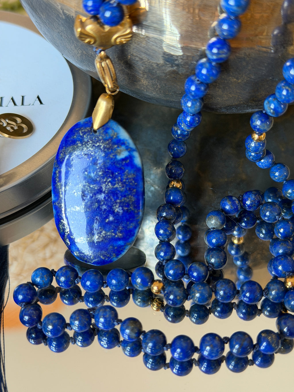 Mala en Lapis Lazuli - Intuition et expression de soi