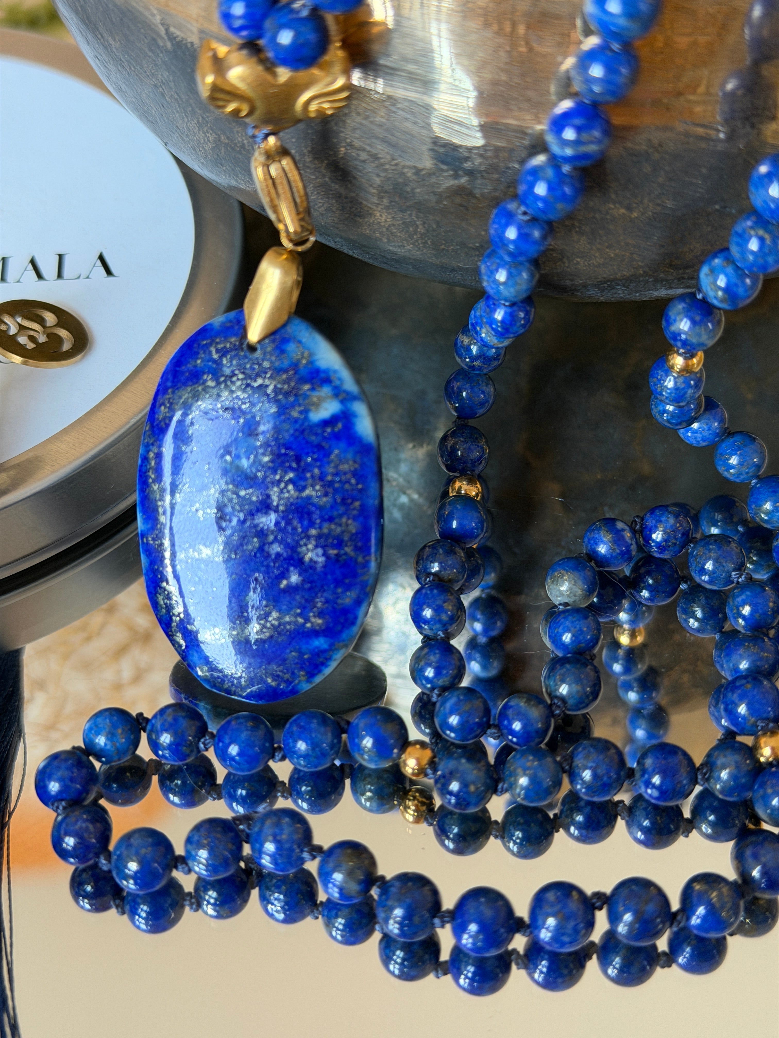 Mala en Lapis Lazuli - Intuition et expression de soi