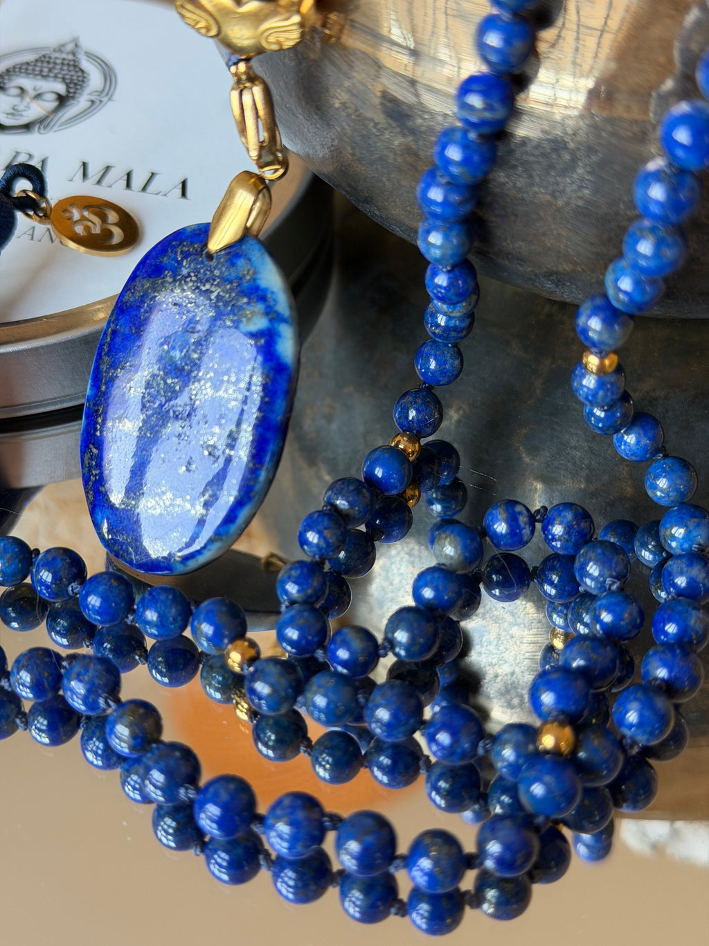 Mala en Lapis Lazuli - Intuition et expression de soi