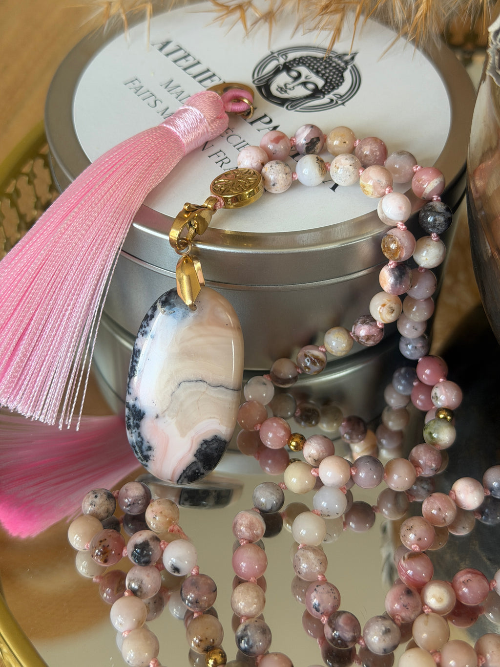 Mala en Opale rose - Guérison émotionnelle