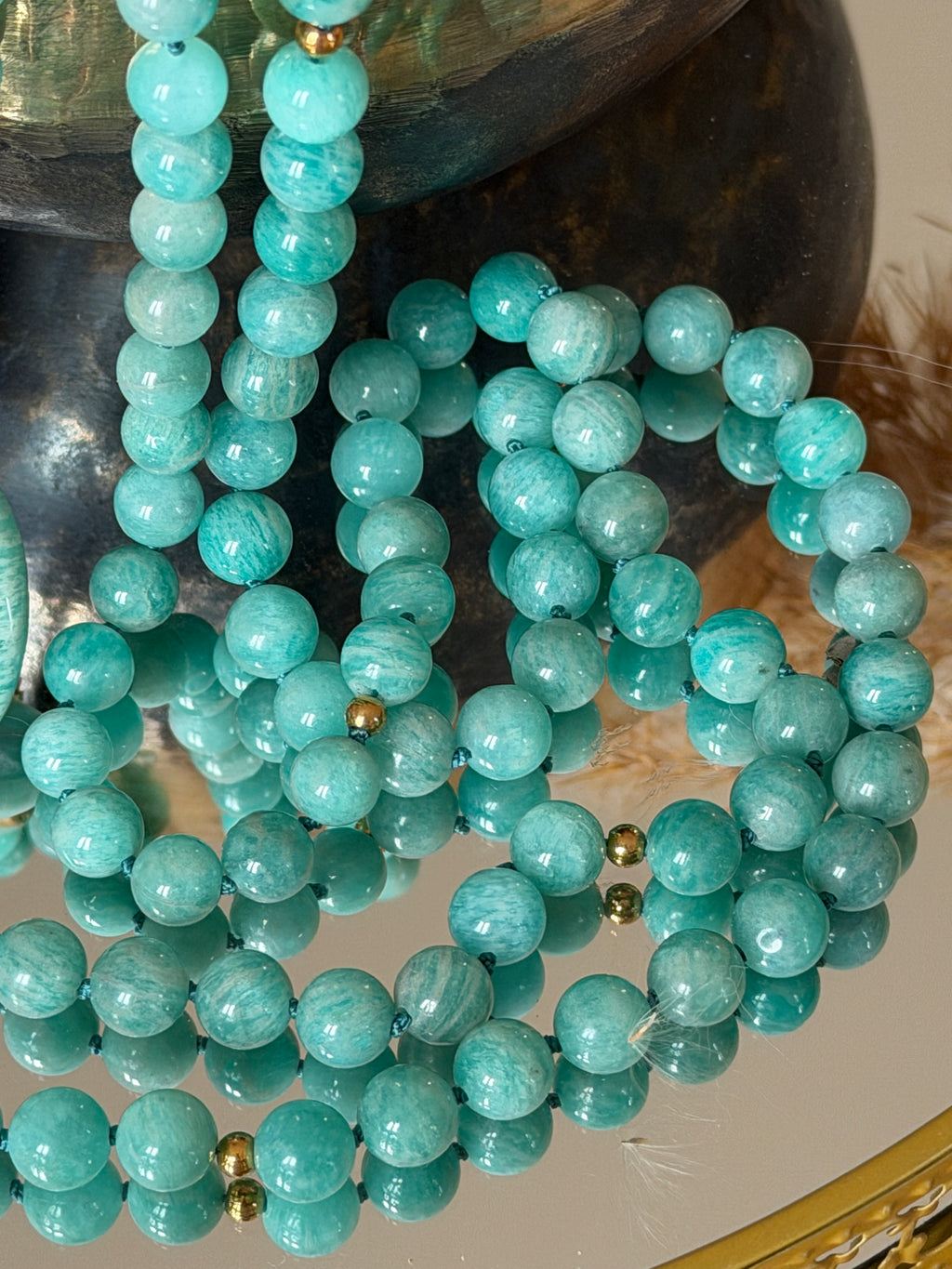 Mala XXL en Amazonite du Pérou - Lâcher prise émotionnel