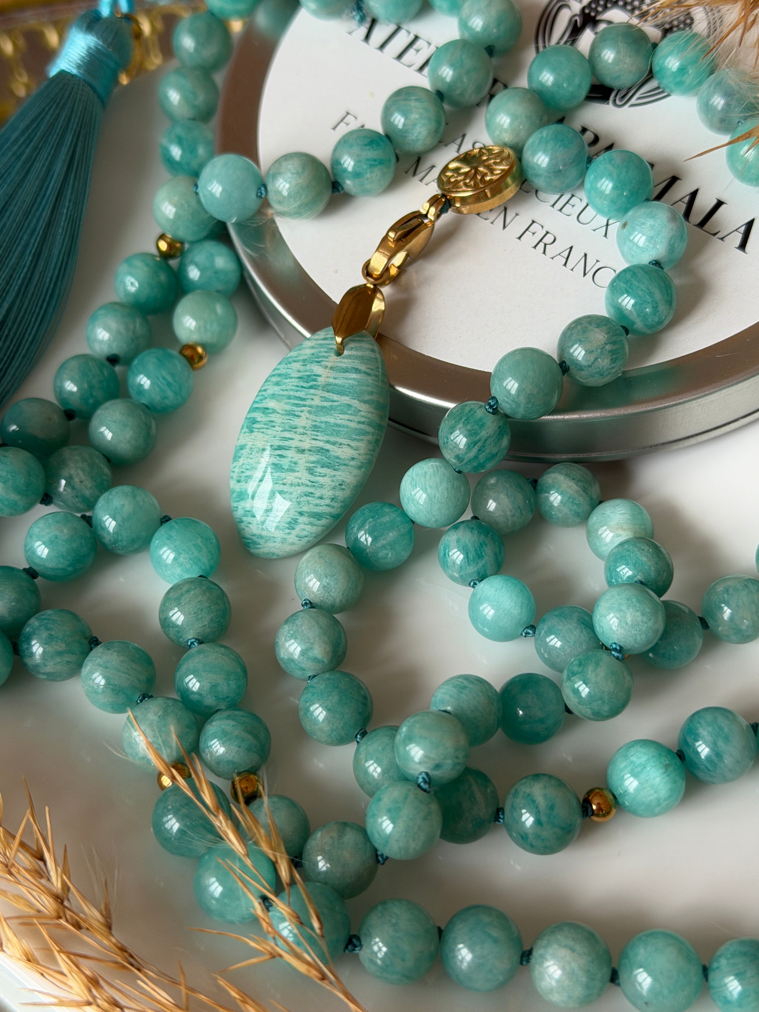 Mala XXL en Amazonite du Pérou - Lâcher prise émotionnel