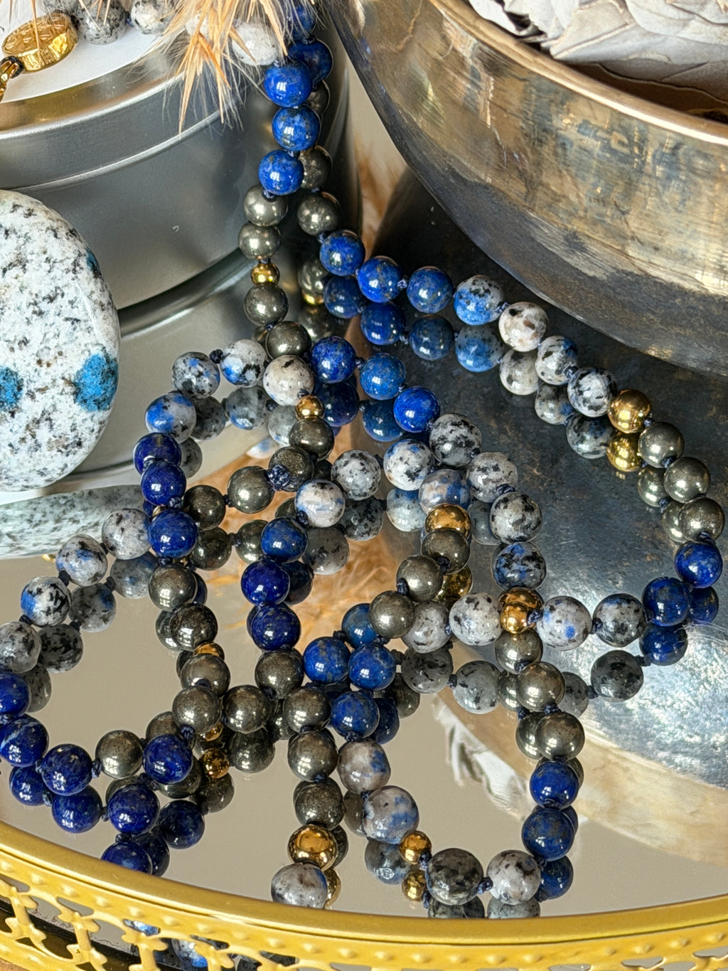Mala n°117 - Voir clair pour avancer - Jaspe K2, Lapis lazuli et Pyrite
