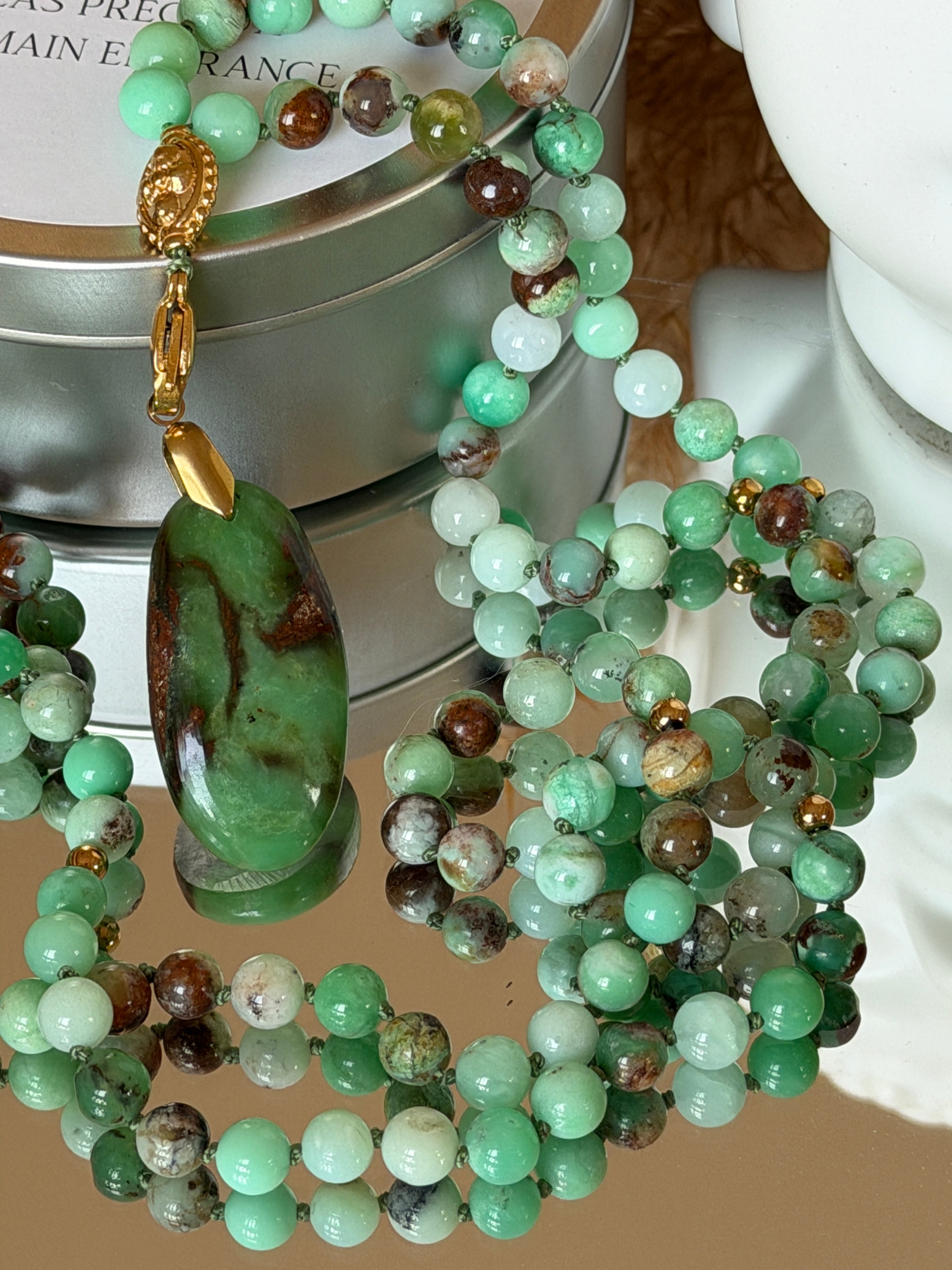 Mala précieux en Chrysoprase - Nouveau départ
