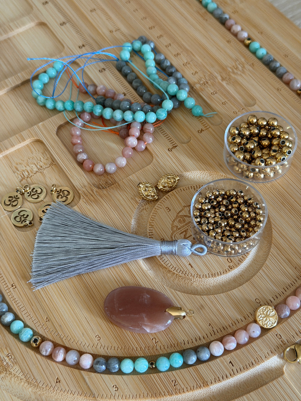 Mala n°124 - Libre d'être - Pierre de lune, Amazonite et Labradorite