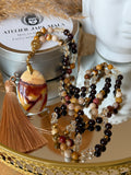 Mala n°125 - Nouveau souffle - Citrine, Jaspe Mookite et Grenat
