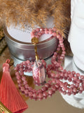 Mala précieux en Rhodochrosite (grade 5A) - Guérison émotionnelle profonde