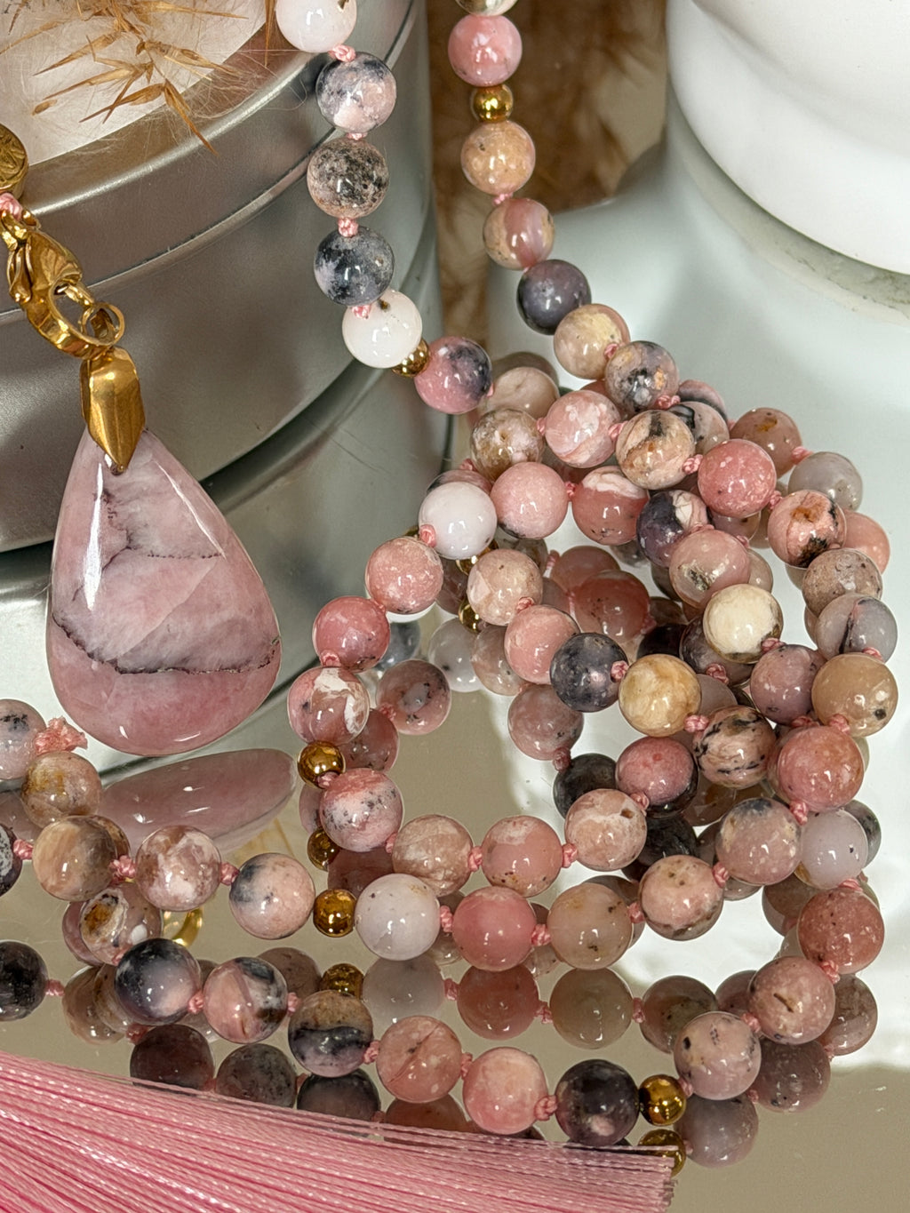 Mala en Opale rose - Guérison émotionnelle