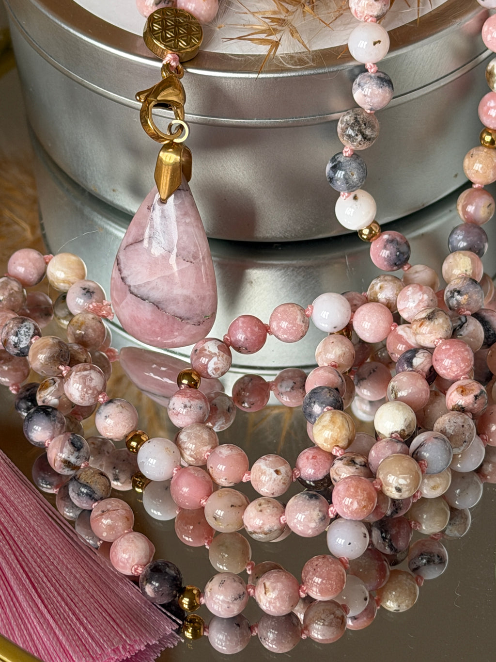 Mala en Opale rose - Guérison émotionnelle