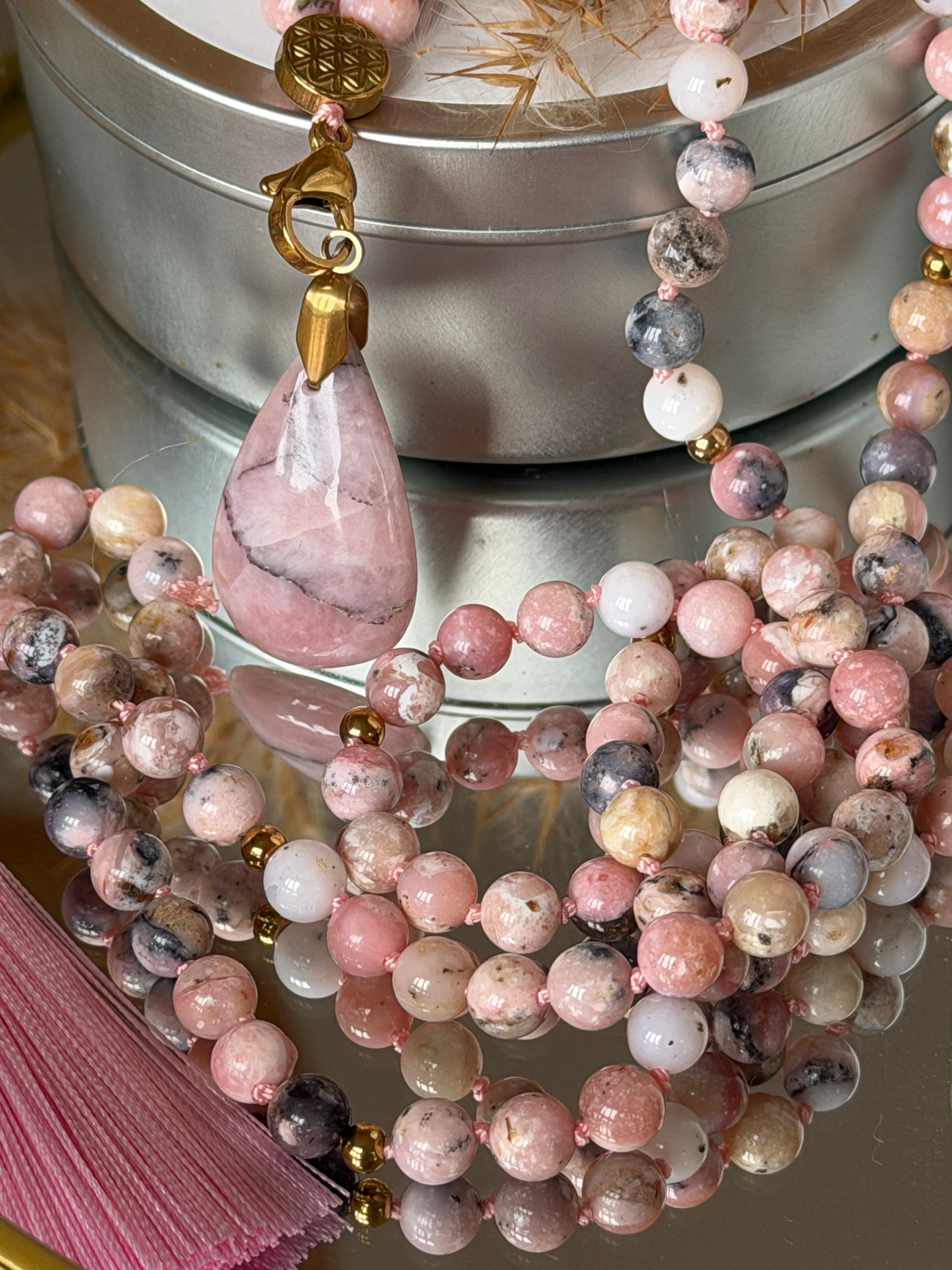 Mala en Opale rose - Guérison émotionnelle