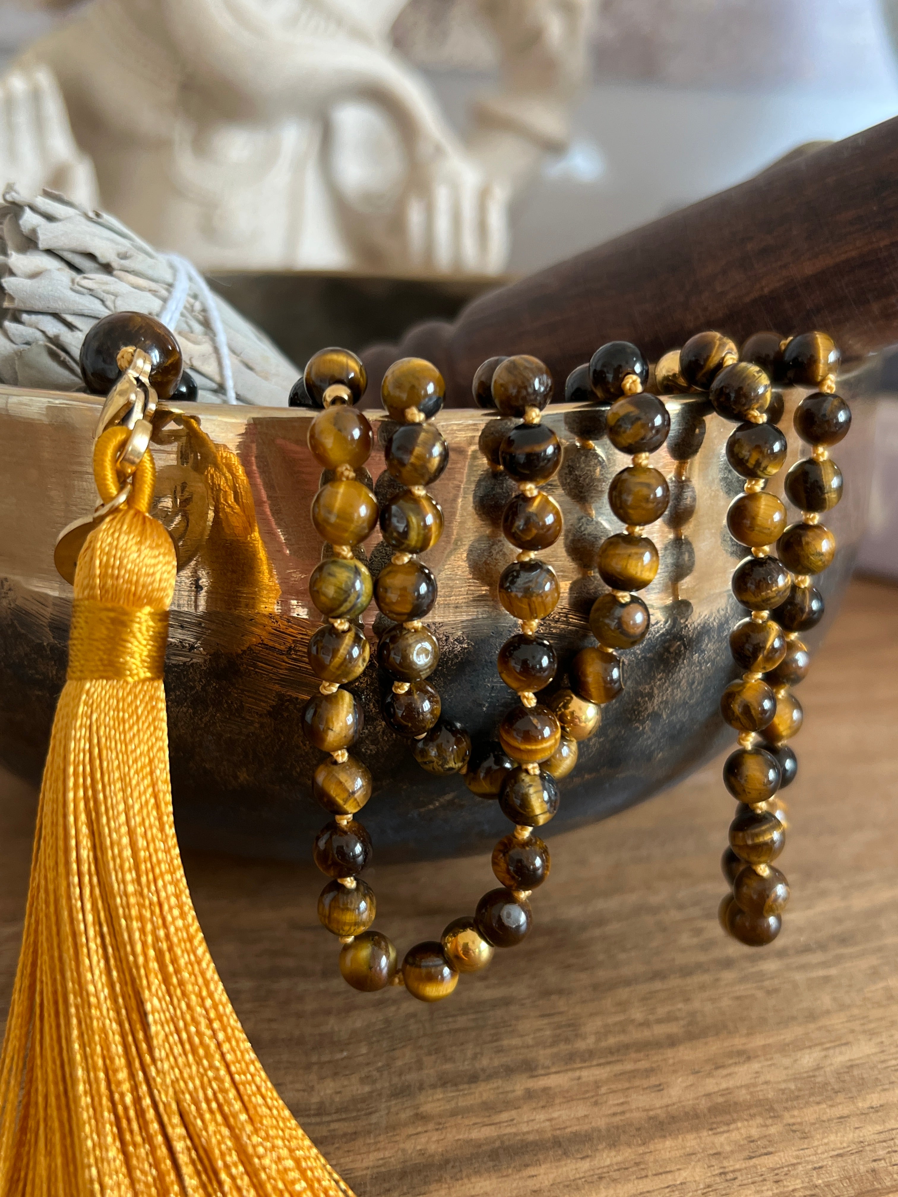 Mala en Oeil de tigre - Protection et ancrage