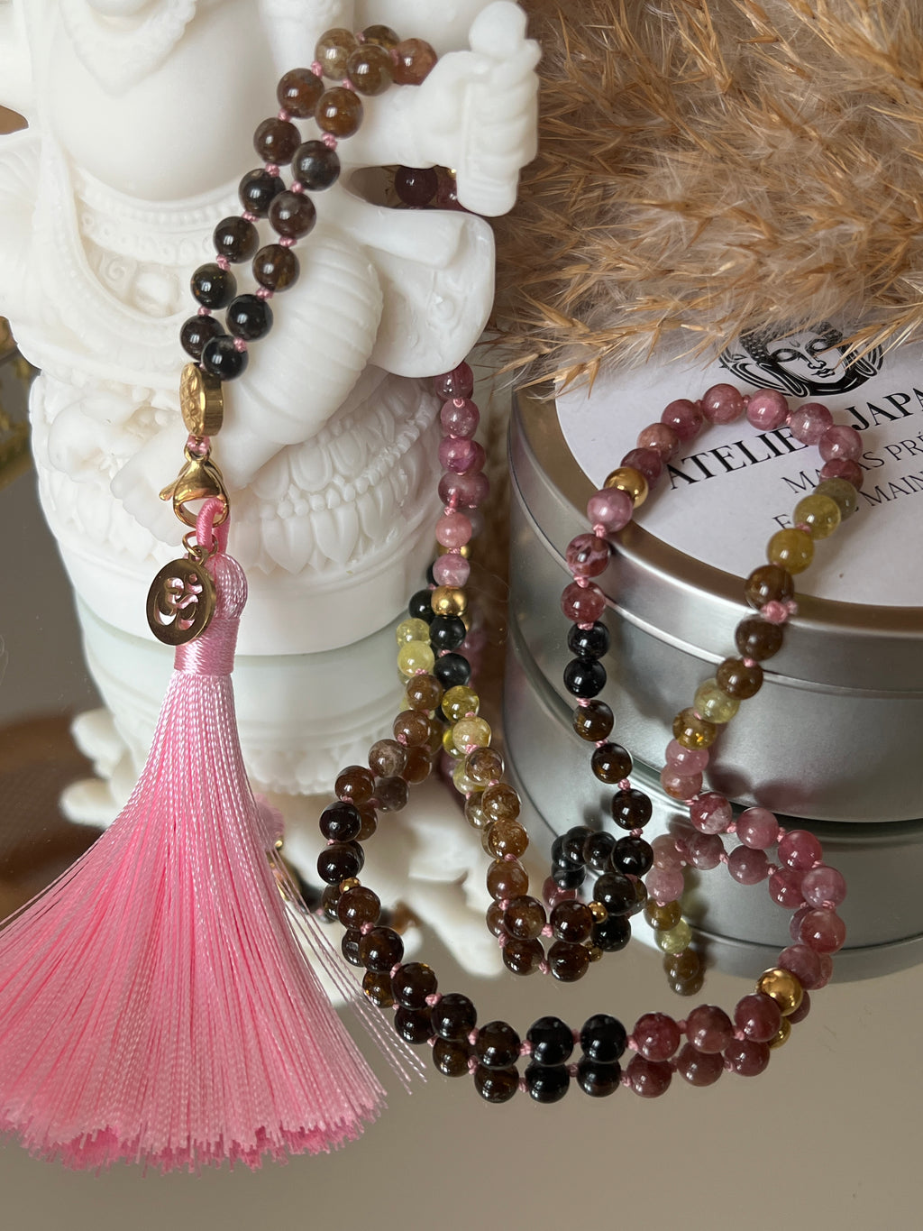 Mala précieux en Tourmaline melon d'eau - Libération et alignement