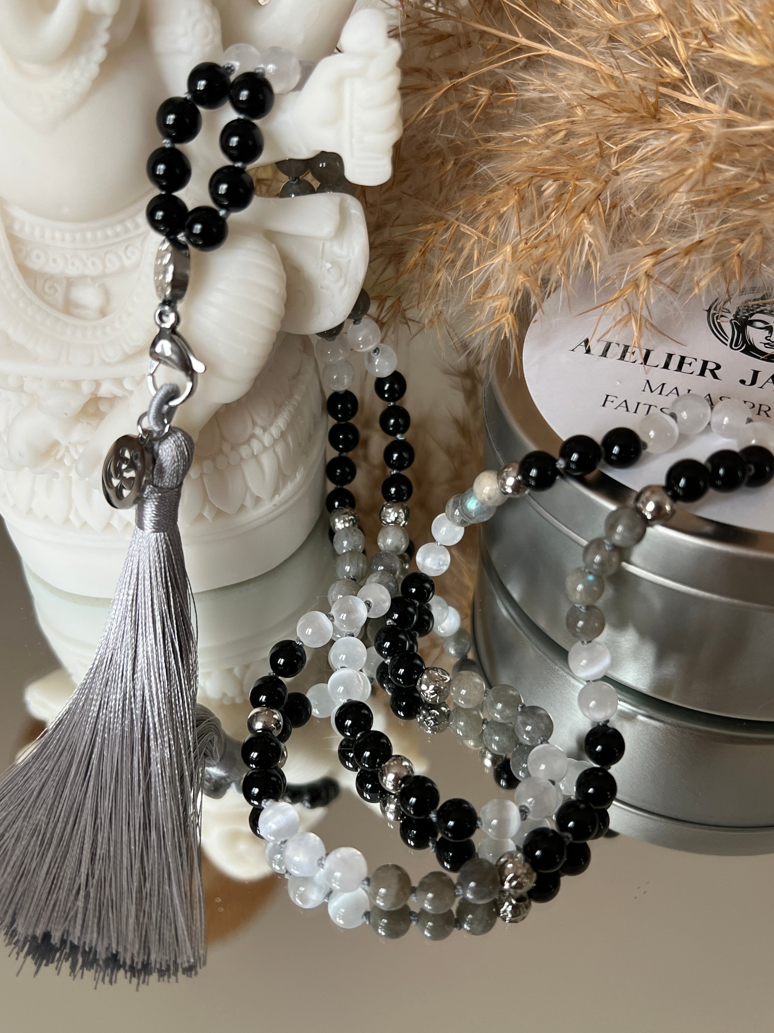 Mala n°54 - Clarté protégée - Spinelle, Sélénite et Labradorite