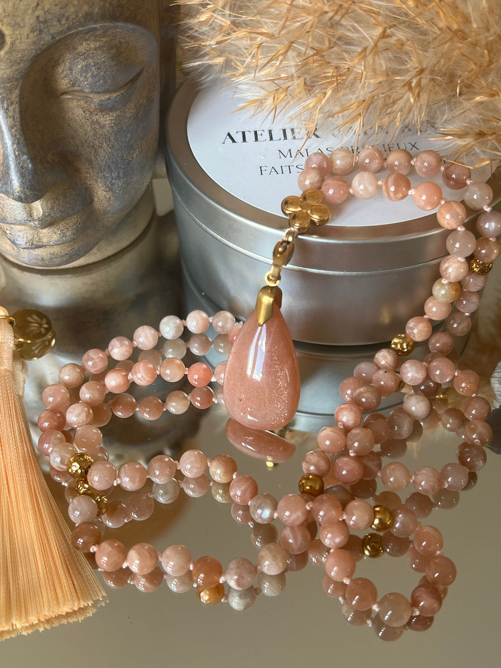 Mala en Pierre de lune - Intuition et douceur