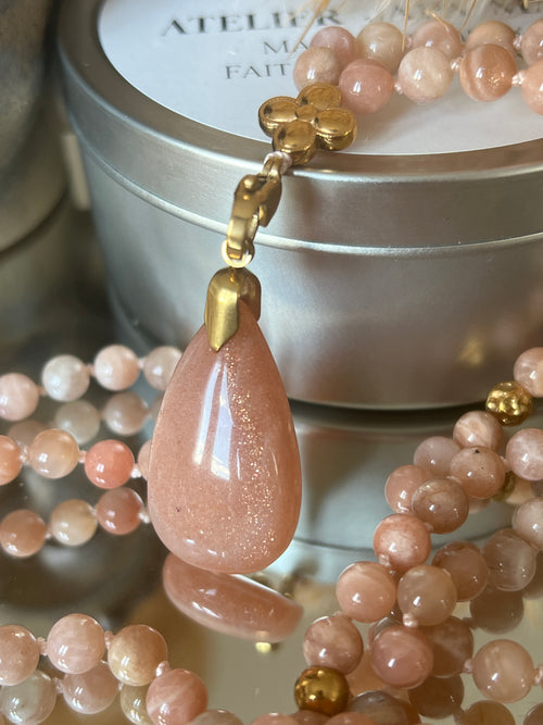 Mala en Pierre de lune - Intuition et douceur