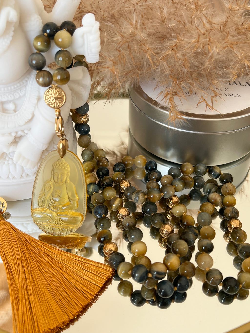 Mala XXL en Oeil de tigre gris - Protection et confiance