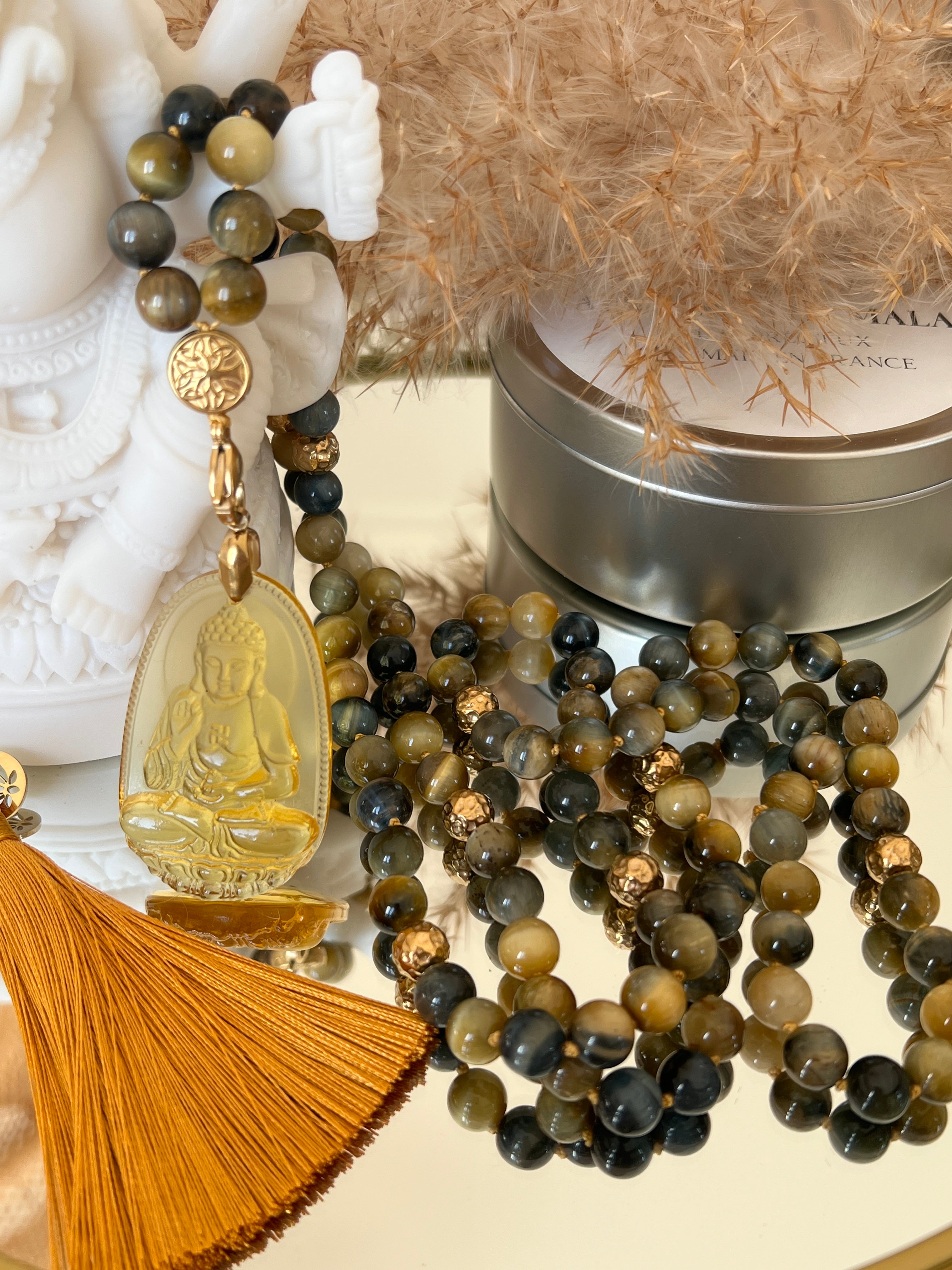 Mala XXL en Oeil de tigre gris - Protection et confiance