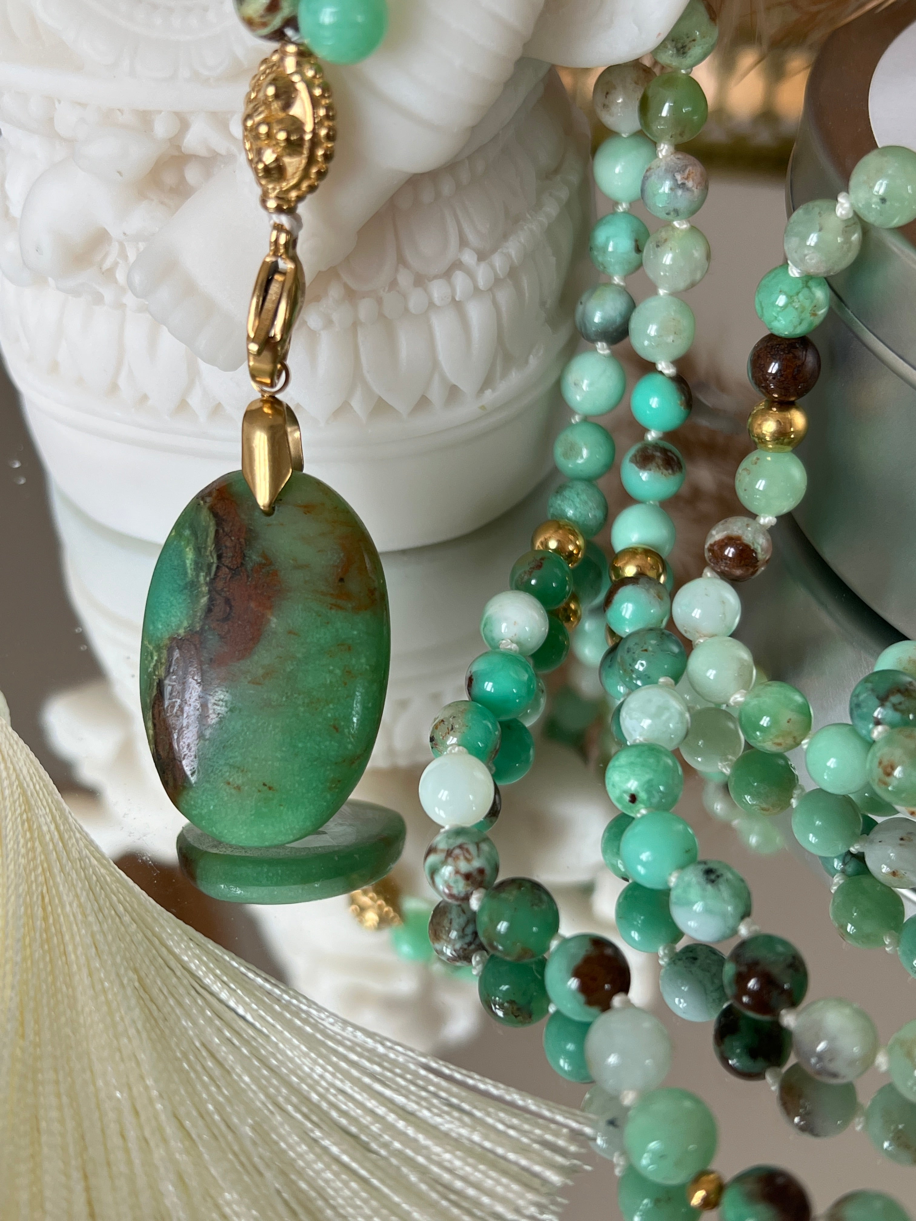 Mala précieux en Chrysoprase - Nouveau départ