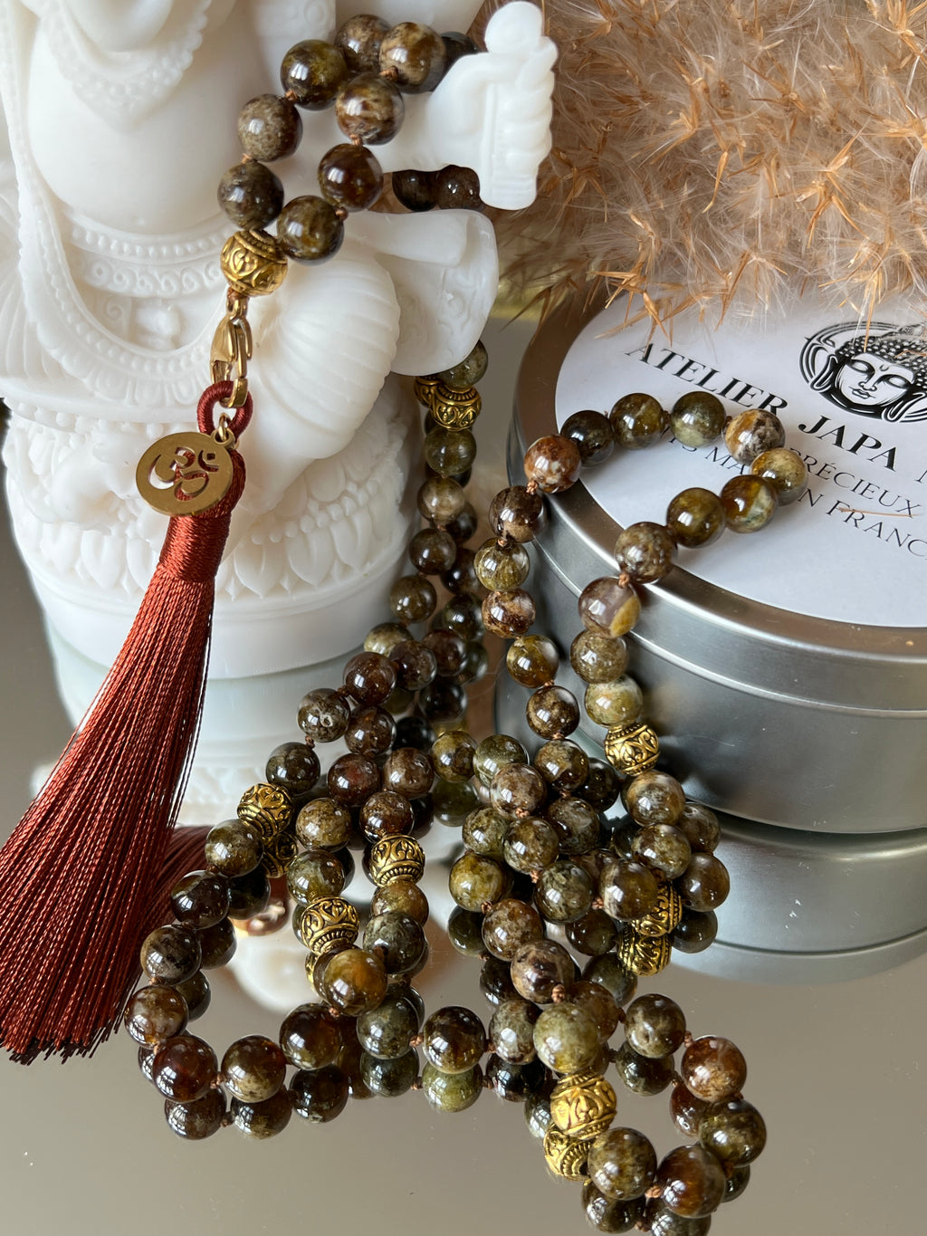 Mala XXL précieux en Grenat brun - Persévérance et courage