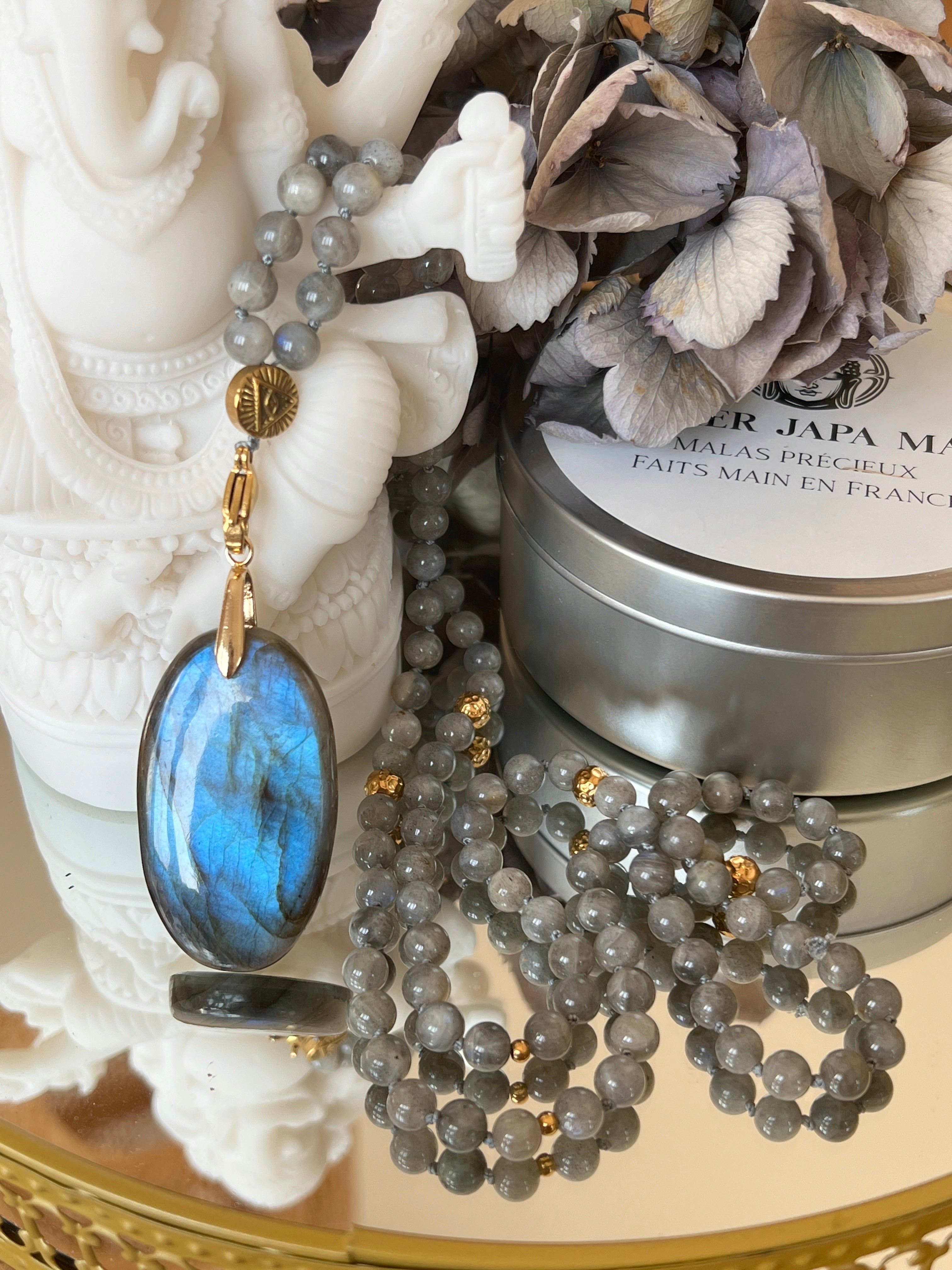 Mala en Labradorite - Bouclier de protection