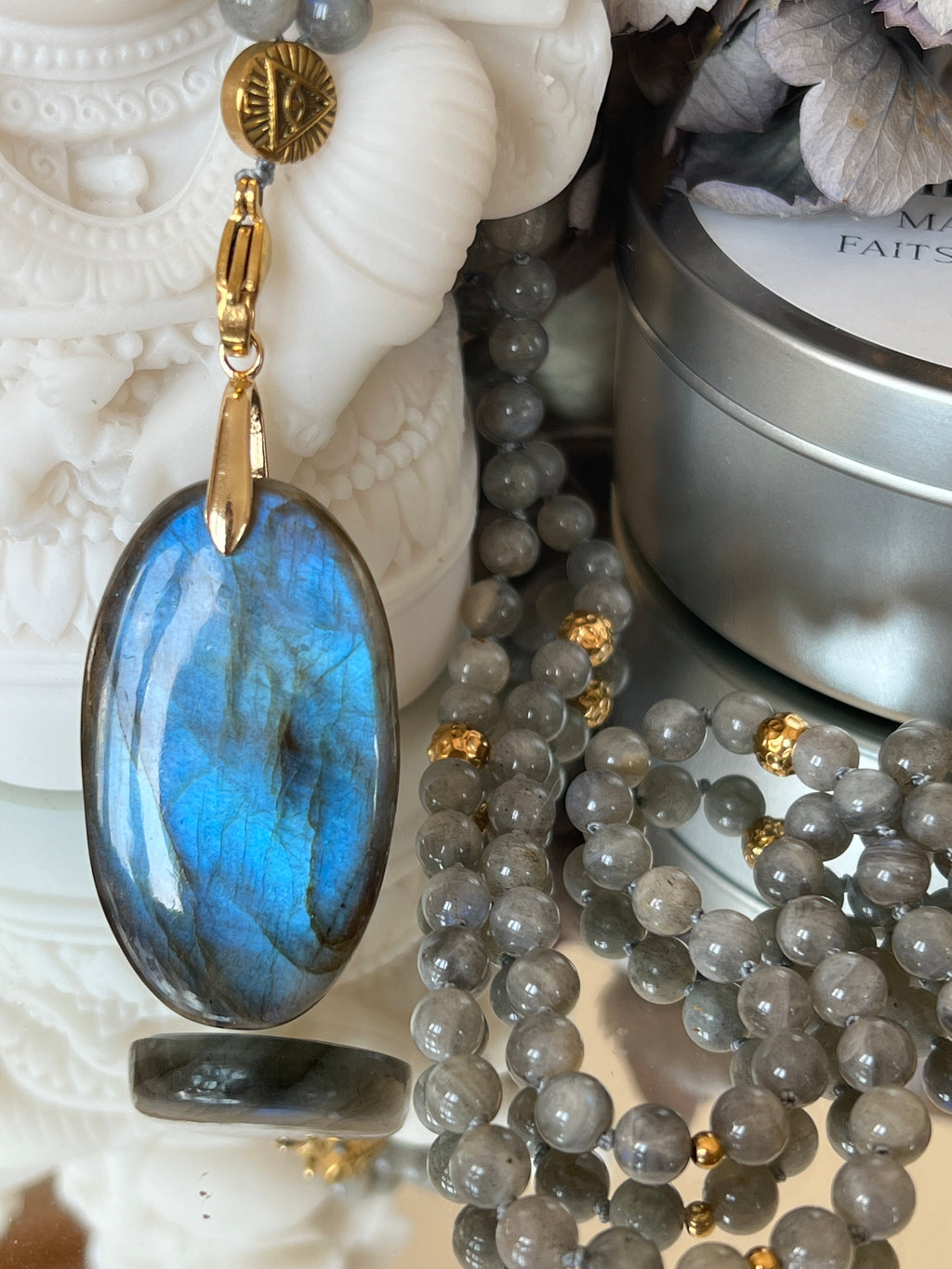 Mala en Labradorite - Bouclier de protection