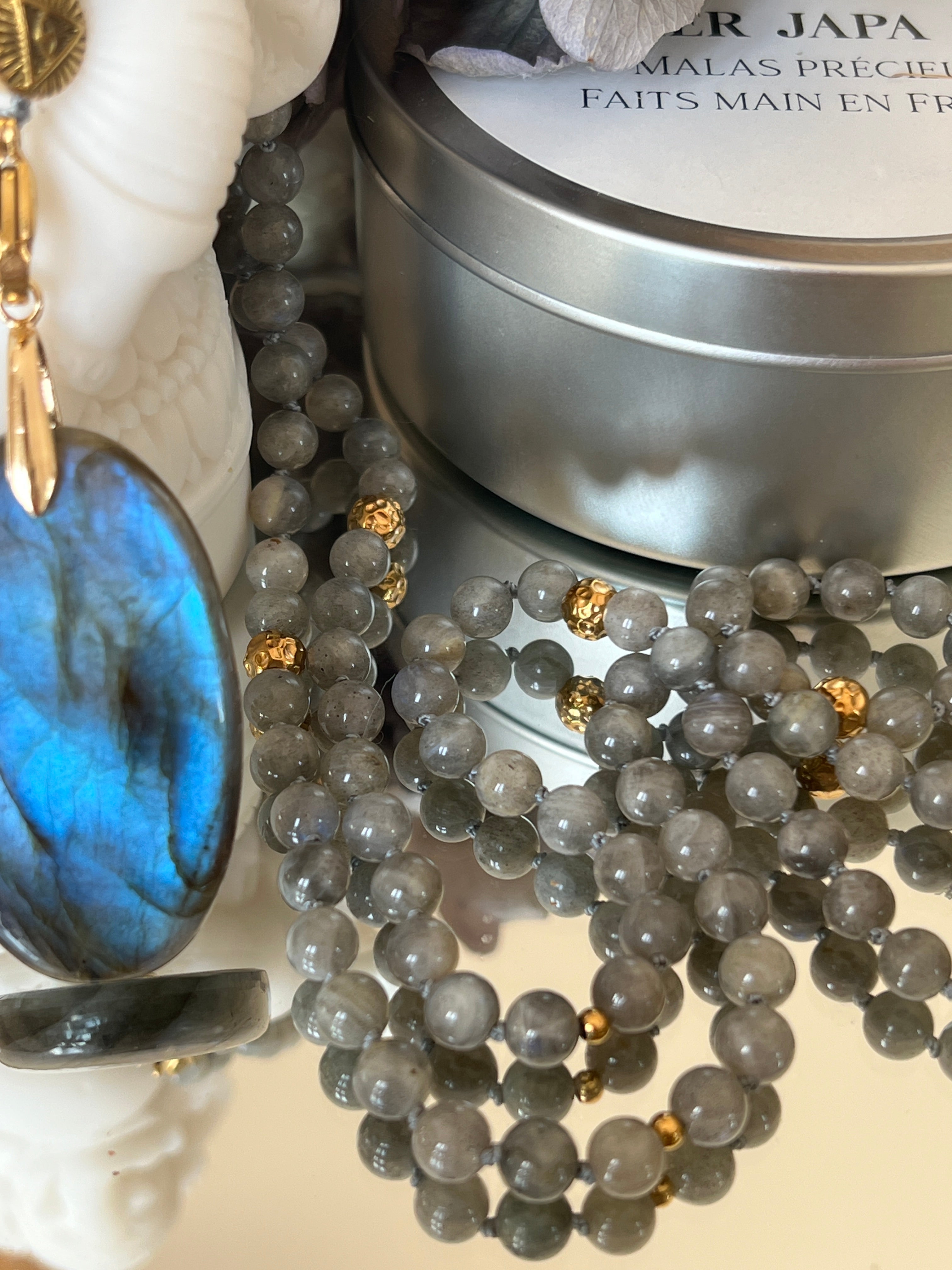 Mala en Labradorite - Bouclier de protection