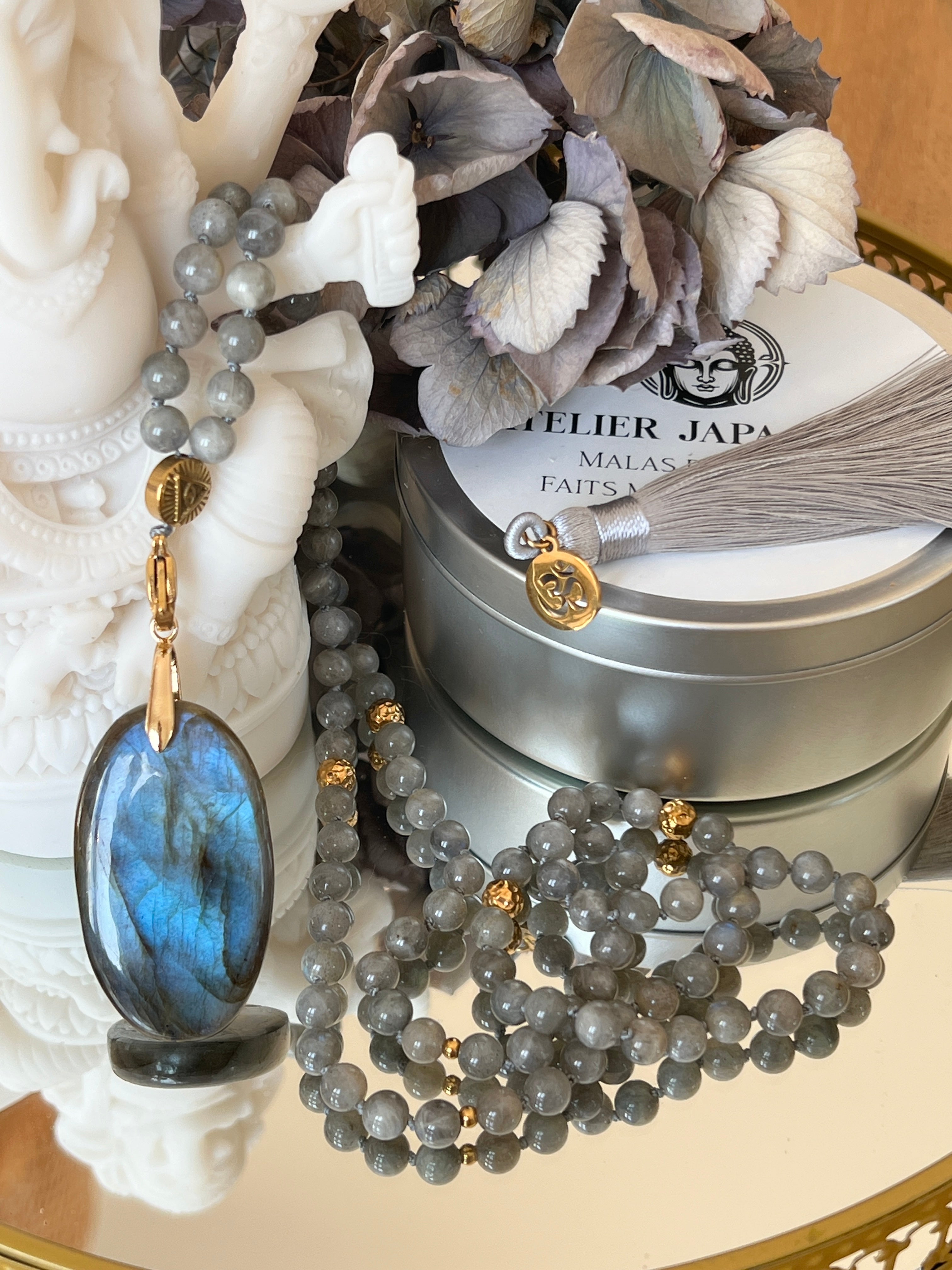 Mala en Labradorite - Bouclier de protection