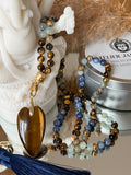 Mala n°44 - Sérénité affirmée - Oeil de tigre, Sodalite et Calcite bleue