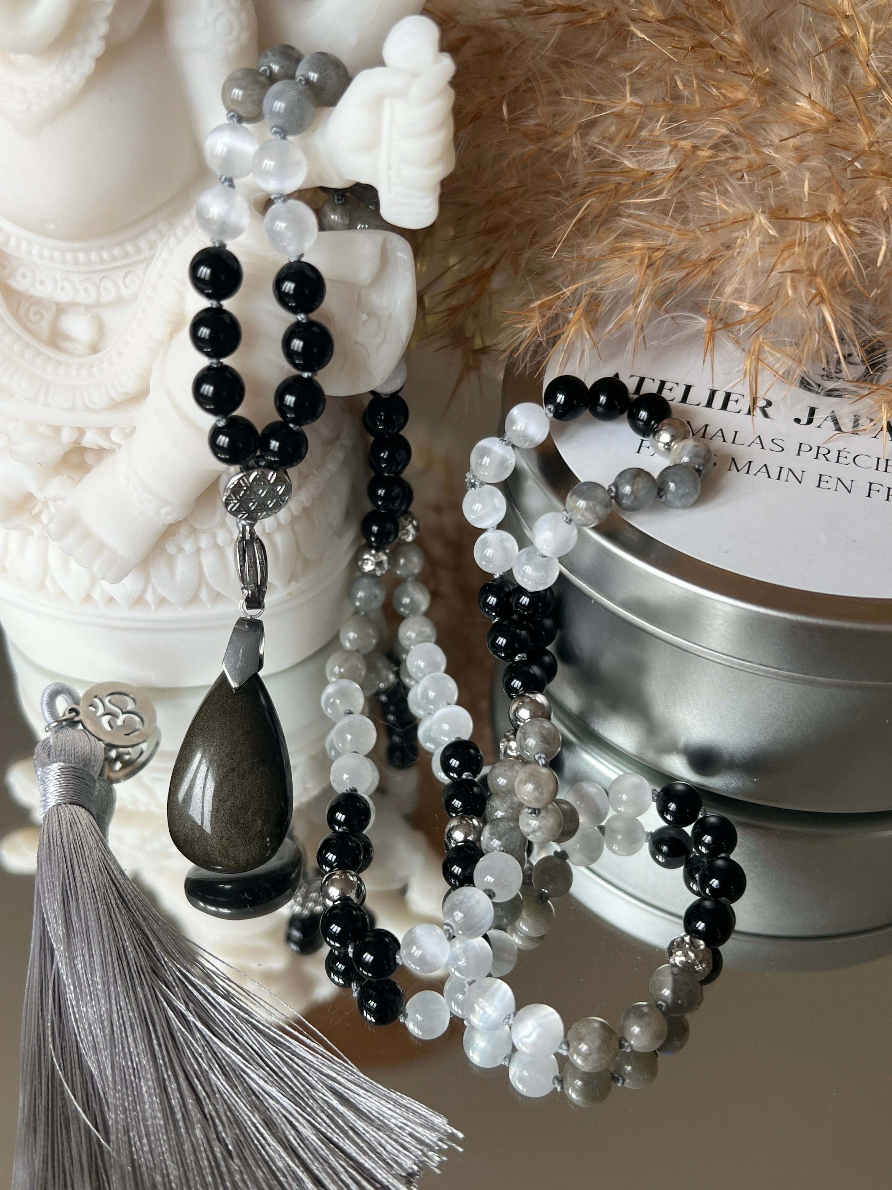 Mala n°54 - Clarté protégée - Spinelle, Sélénite et Labradorite