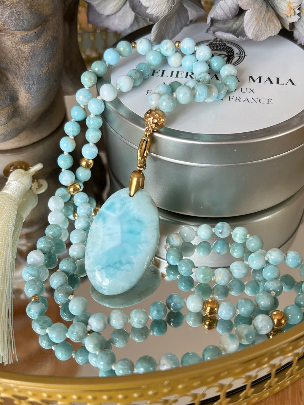 Mala précieux en Larimar - Estime de soi