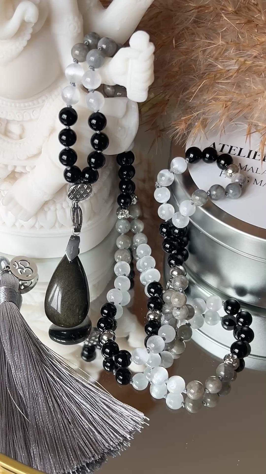 Mala n°54 - Clarté protégée - Spinelle, Sélénite et Labradorite