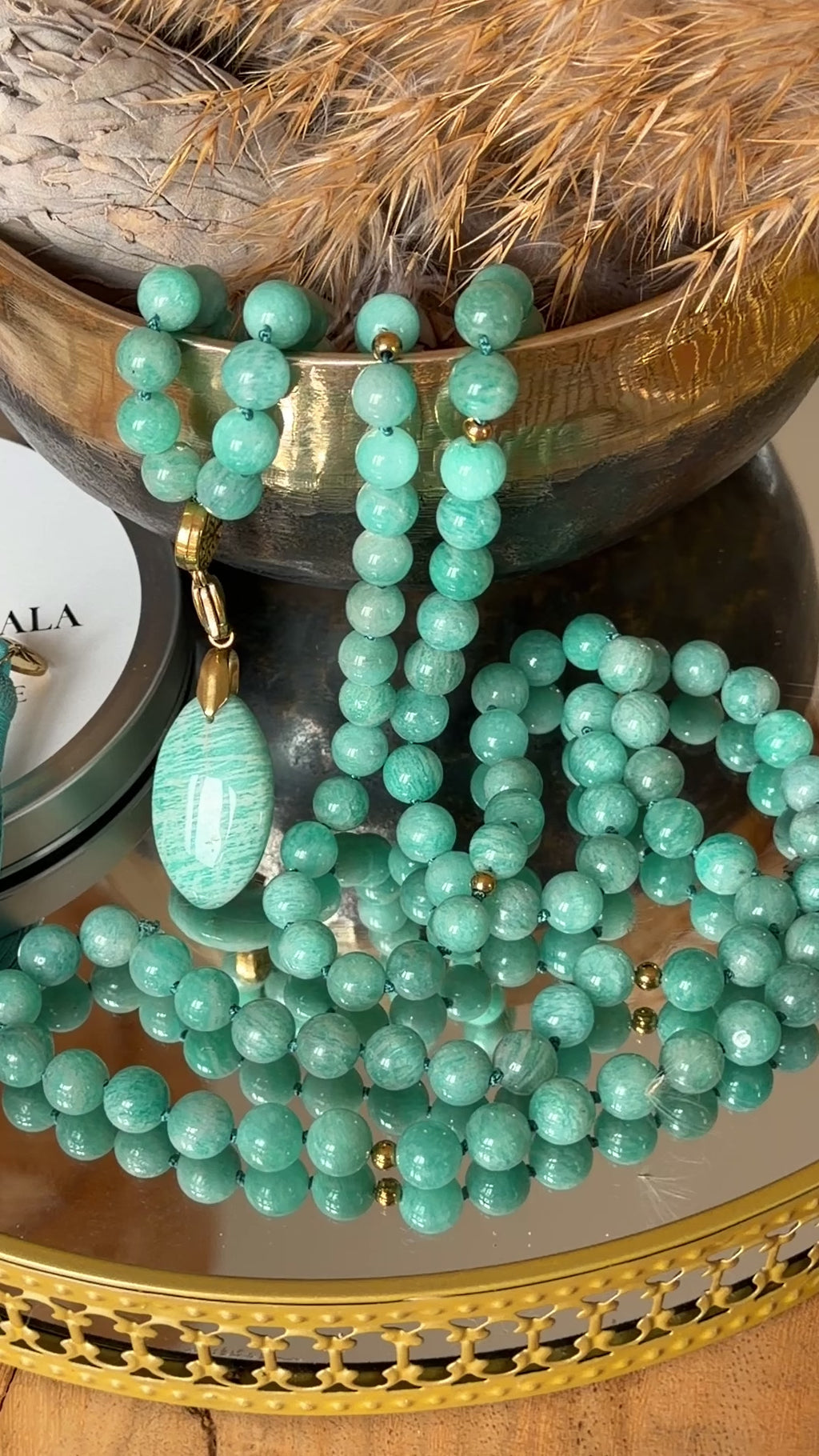 Mala XXL en Amazonite du Pérou - Lâcher prise émotionnel