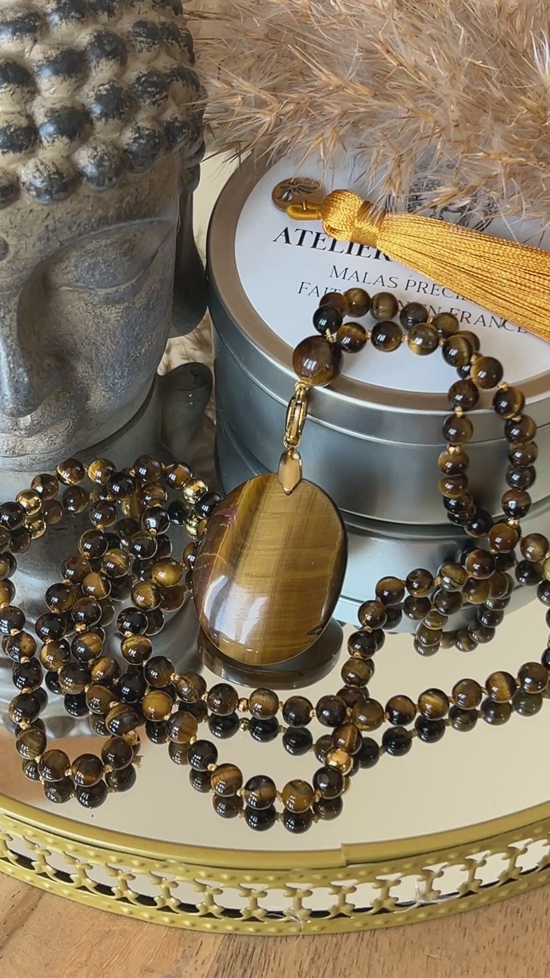 Mala en Oeil de tigre - Protection et ancrage