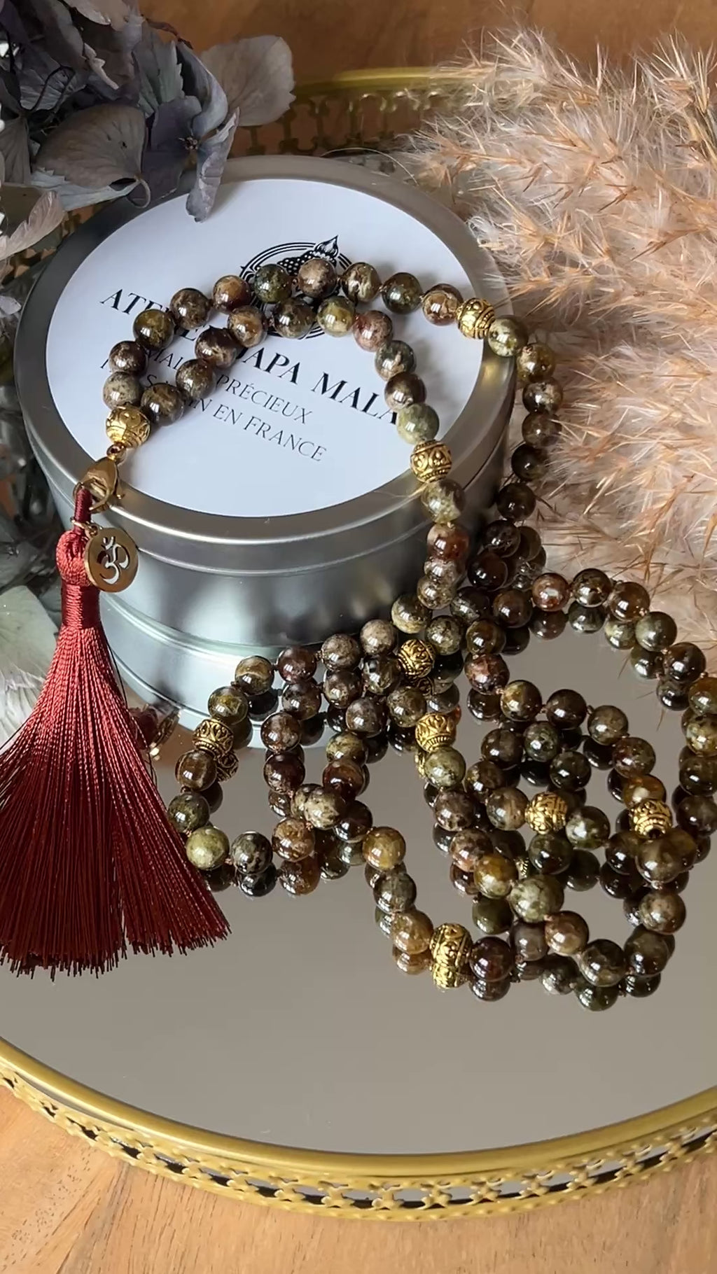 Mala XXL précieux en Grenat brun - Persévérance et courage