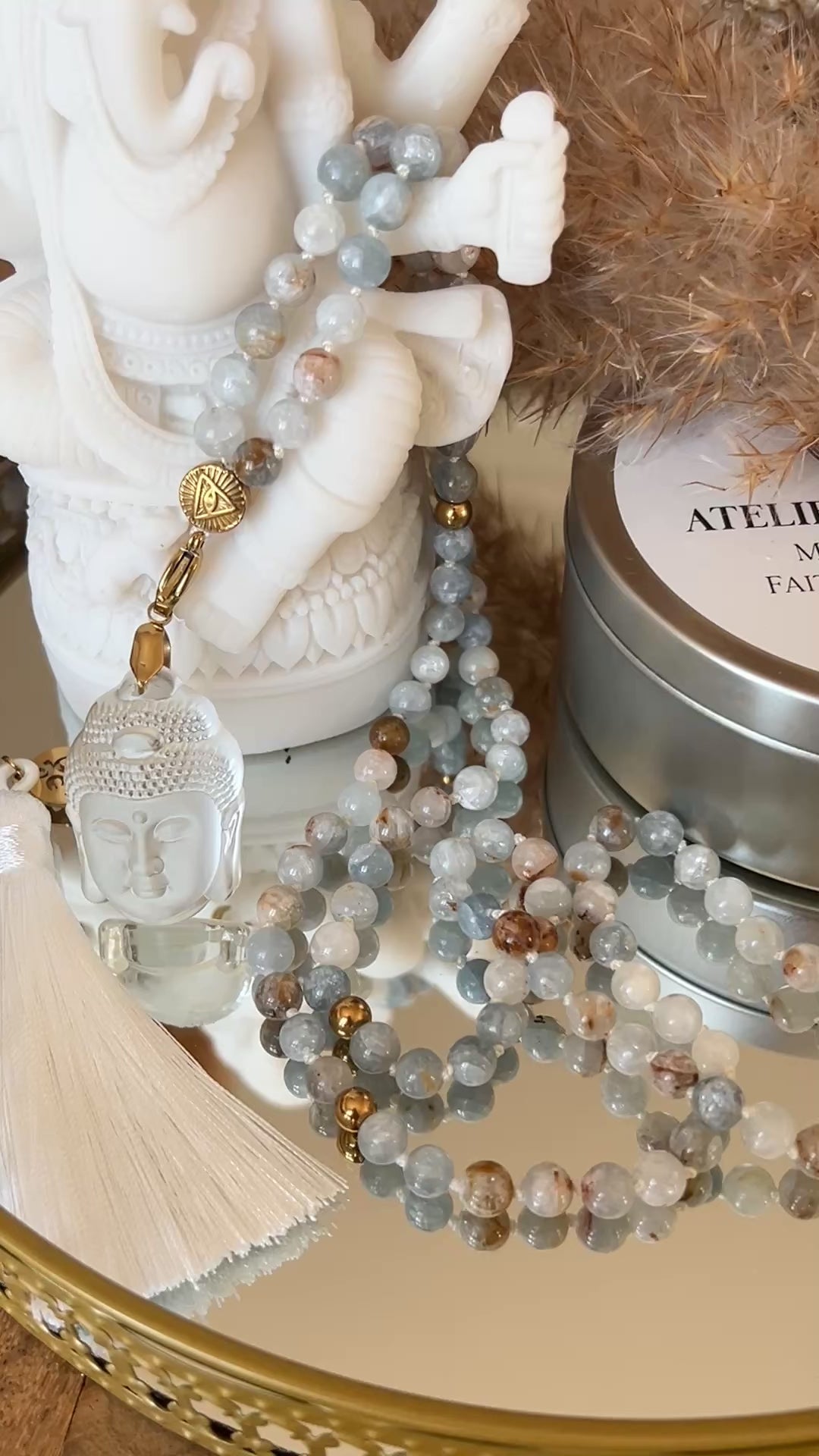 Mala précieux en Célestine - Sérénité et paix intérieure