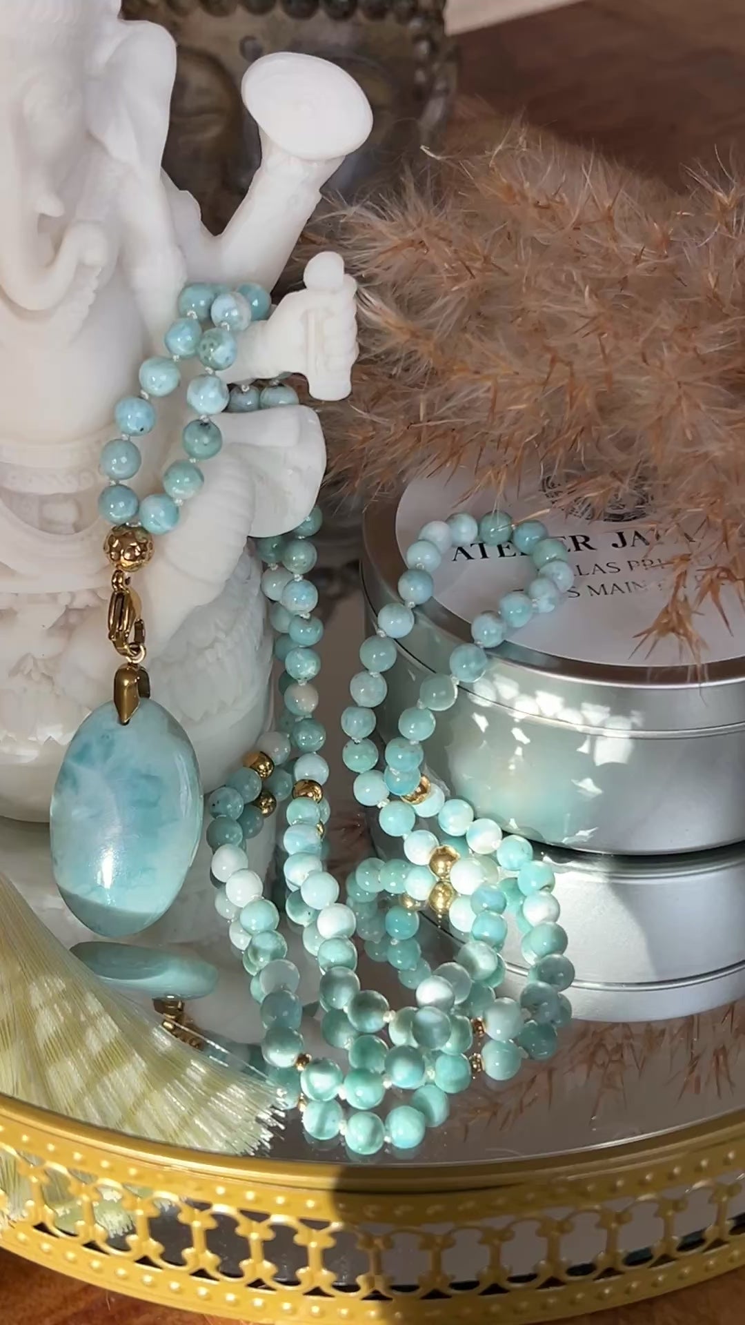 Mala précieux en Larimar - Estime de soi